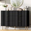 Acekool 6 Drawer Dresser, Fluted Chest with Handles, Modern Storage Cabinet for Living Room - 3 of 4