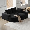 GDFStudio Godwin Modern 99" Chenille Upholstered L-Shaped 3-Seat Sectional Sofa with Curved Chaise - 3 of 4