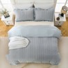 Tufted Ruffle Comforter Set – Soft Lightweight Jacquard Bedding with Fringe Pattern, Shabby Chic Farmhouse Quilt 3-Piece - 3 of 4