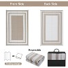 Outdoor Rug Area Rugs for Patio Waterproof Plastic Straw Reversible Border Rug for Porch Patio Outside RV Deck Balcony Picnic Beach - 3 of 4