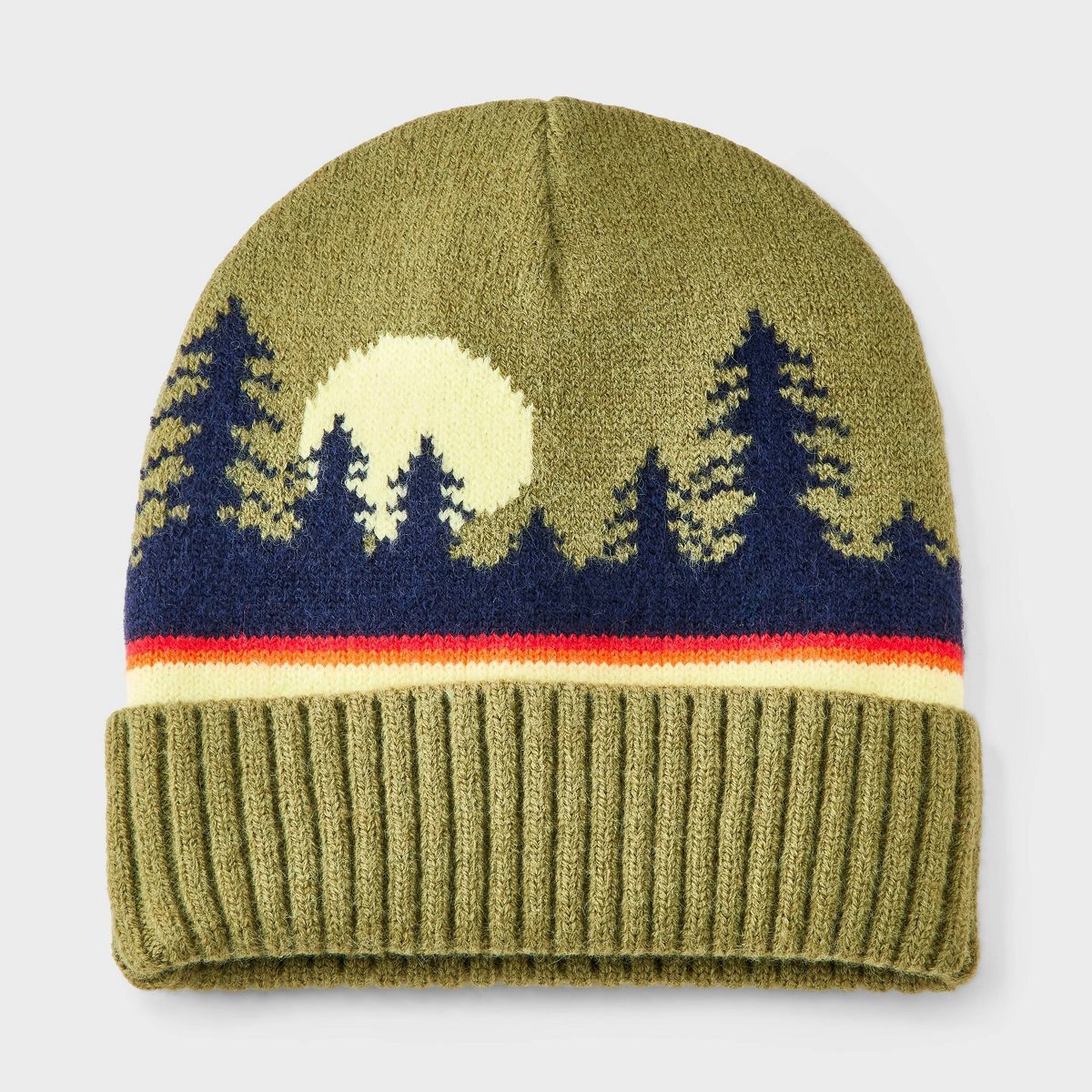Boys' Scenic Print Beanie Knit Hat - Cat & Jack™ Green