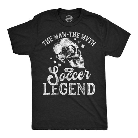 Мужские футболки Crazy Dog T-Shirts, Inc. Mens Funny T Shirts The Man The Myth The Soccer Legend Sarcastic Graphic Novelty Tee For Men - Crazy Dog Men's T Shirt For Soccer Fans Black 4XL