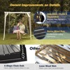 Karl Home | 5ft 3-Personn Black Outdoor Fir Wood Hanging Porch Swing - 2 of 4