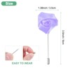 Unique Bargains Wedding Groom Boutonnieres Rose Flower Lapel Pins for Men 1 Pc - 3 of 4