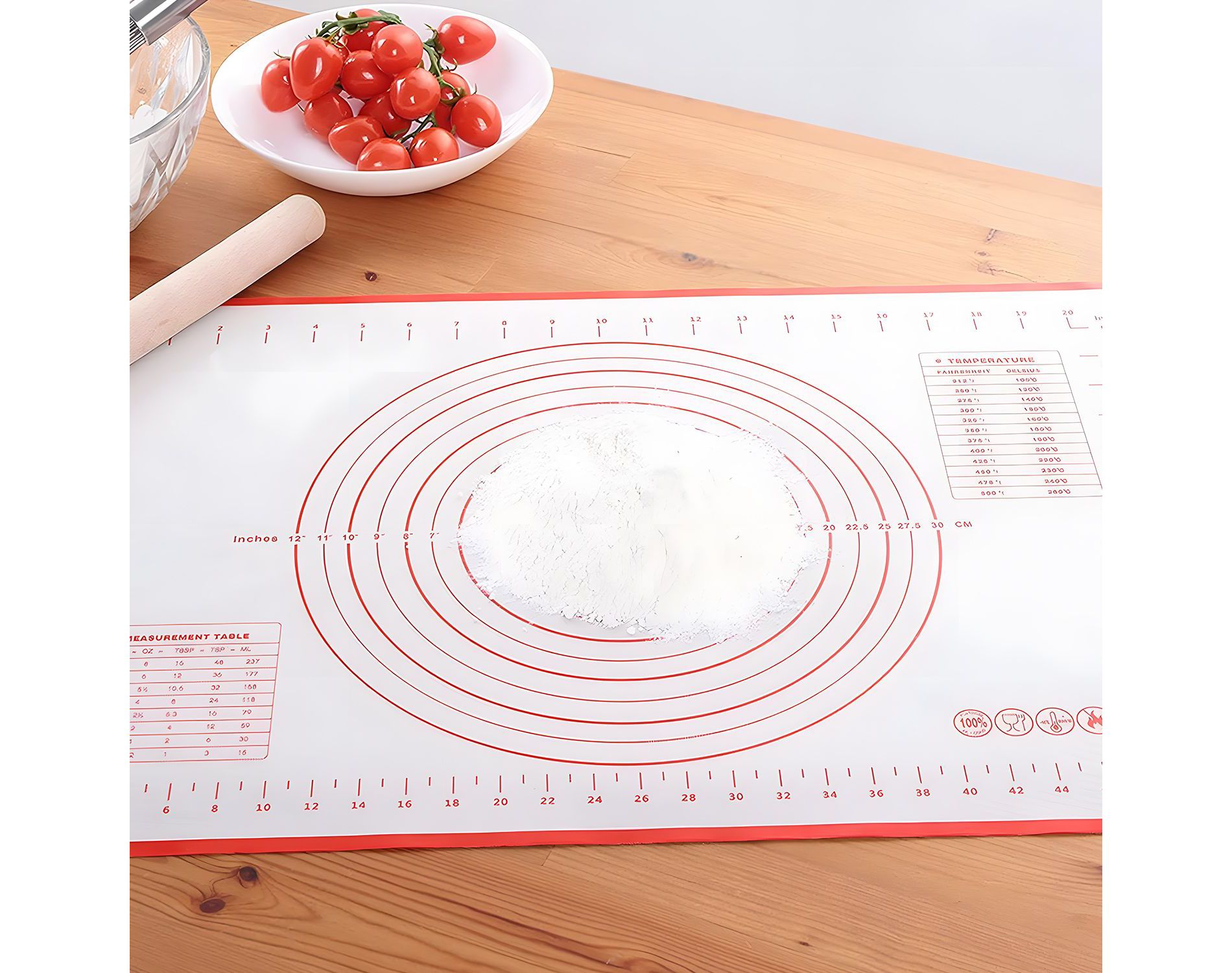 Swtroom 24" x 16" Silicone Pastry Mat Rolling Baking Mat Dough Kneading Mat with Measurements Non Slip