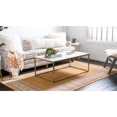 SoHo Chic 4' x 6' Orange Synthetic Flat Woven Area Rug