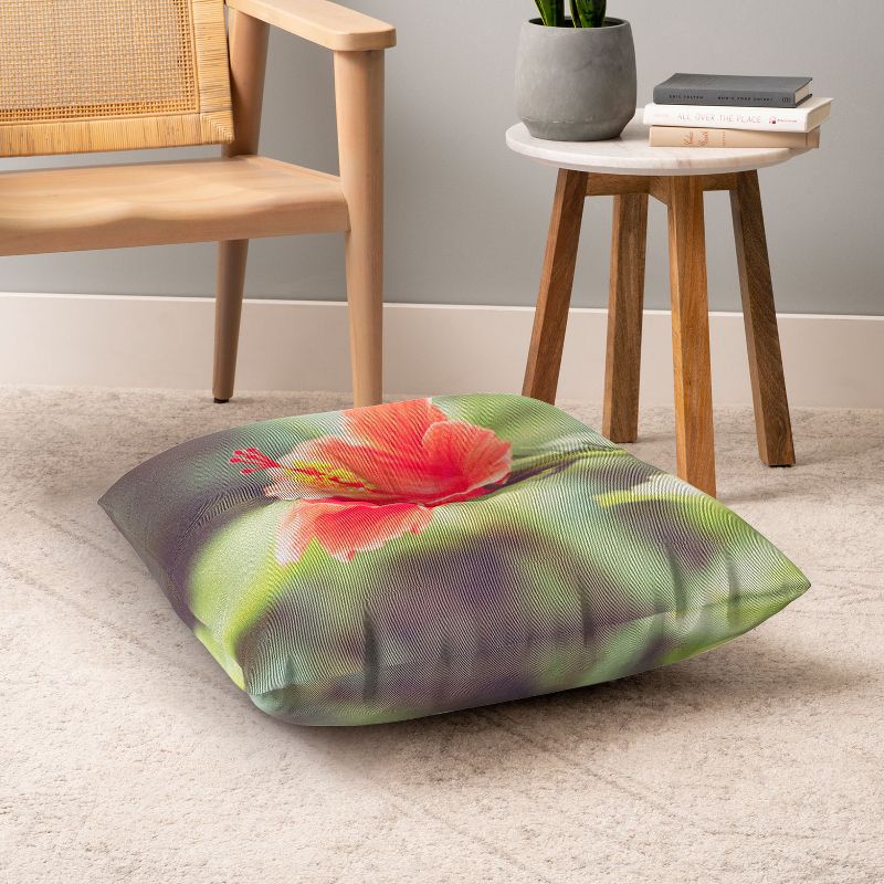 Bree Madden Hibiscus Square Floor Pillow - Deny Designs, 4 of 5
