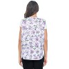 Casual Nights Women's Snap Front Smock Cobbler Woven Scrub Apron with Pockets - Blue Butterfly - 3X-Large - 4 of 4