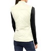 Allegra K Women's Stand Collar Lightweight Gilet Quilted Zip Vest - 3 of 4