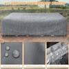 Akefit  Outdoor Furniture Cover Waterproof Windproof Gray Patio Sofa Cover with Mesh Window and Handles - 4 of 4