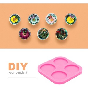 JDICTION 1.7 Inch Super Glossy Silicone Mold - 4-Cavity Round Phone Grip, DIY Resin Jewelry & Badge Reel Mold for Epoxy Polymer Clay - 1 of 3