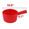 Unique Bargains Plastic Round Home Kitchen Nonslip Ladle Water Dipper Red 10.6" x 6.7" x 3.5" 1 Pc - 2 of 4