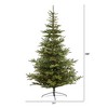 Nearly Natural 9-ft Layered Washington Spruce Artificial Christmas Tree with 750 Clear LED Lights and 2055 Bendable Branches - 2 of 4