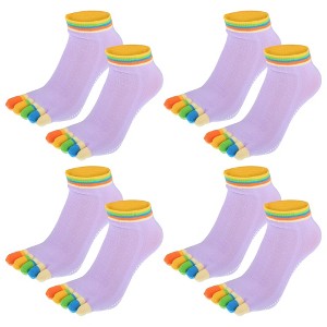 Unique Bargains Sticky Full Finger Toe 4 Pair - 1 of 4