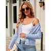Coolmee Women's Cropped Cardigan Knit Shrugs for Dresses Tops V Neck Button Down Cardigans Sweaters - 4 of 4