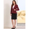 INSPIRE CHIC Women's One Button Notch Lapel Long Sleeve with Shoulder Pads and Pockets Blazer - 4 of 4