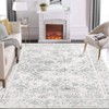 Boho Washable Rug for Entryway, Vintage Distressed Rug for Bedroom,  Living Room, Non Slip Soft Low Pile Dorm Nursery Carpet for Bedside - 2 of 4