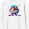 Capybara Embrace The Slurp Adult White Crew Neck Long Sleeve Sweatshirt - 2 of 4