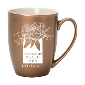 Elanze Designs Friendship Wealth And Joy Bronze 10 ounce New Bone China Coffee Cup Mug - 1 of 4