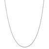 Black Bow Jewelry 0.8mm, 10k White Gold, Baby Rope Chain Necklace - 3 of 4