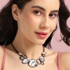 SOHI Women's Multicolour Metallic Dented Stone Necklace - 4 of 4