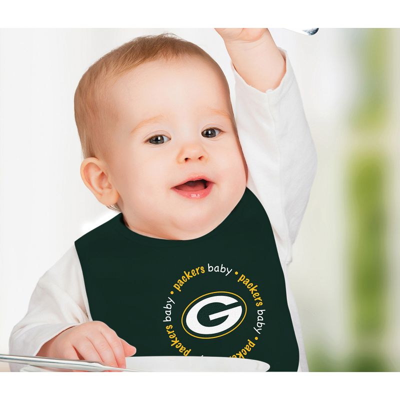 BabyFanatic Officially Licensed Unisex Baby Bibs 2 Pack - NFL Green Bay Packers, 5 of 6