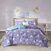 Lovely Unicorn Print Cotton Comforter Set, All Season Home Textile fits Child's Bedroom Decor - 3 of 4