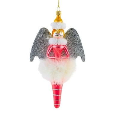 Italian Ornaments 7.25 In Daphne Winter Princess In Dark Pink Angel Fairy Ornament Tree Ornaments