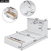 Lyngins Wood Full Size Bed Frame, Hydraulic Platform Bed Frame with Storage LED Headboard, Built-In Charging Station, 2 Drawers & Under-Bed Storage, - 4 of 4