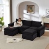 111'' Corduroy Cloud Modular Sectional Sofas with High-Density Sponge Seat and Freely Combinable Design - 2 of 4