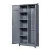 TiramisuBest 65"/73" Metal Lockers High Broom Tool Storage Cabinet Locking Doors Adjustable Shelves Waterproof Base Garage Kitchen - 4 of 4