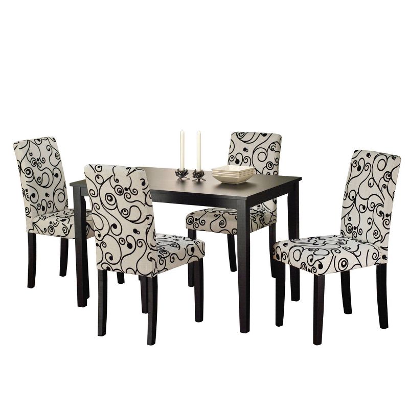 Set of 2 Elly Sophia Parson Dining Chairs Cream/Black - Buylateral, 5 of 6