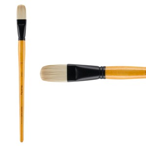 Mimik Hog Professional Synthetic Hog Bristle Paint Brush- Versatile Alternative to Natural Hog Hair Paint Brushes for Oil Painting, Acrylics, Inks, - 1 of 4