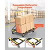 VEVOR Drywall Cart Dolly, 1800 lbs Load Capacity, Steel Panel Dolly with 4 Swivel Casters & Expandable Deck, Foldable Panel Truck Cart, Black - 4 of 4