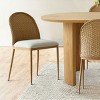 Modern Oval Dining Set for 6 - Upholstered Rattan Back Dining Chairs with 79" Table for Dining Room Kitchen-Tanpinhause - 2 of 4