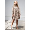 Slickblue Leopard Print Shirt Dress - Khaki, Cotton, Button-Down, Loose Fit with Side Pockets, Sizes S, M, L - 3 of 4