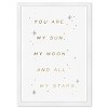 13" x 19" My Sun Moon Stars Motivational Quotes Framed Wall Art Gold - Olivia's Easel: Modern Chic Inspirational Decor, White Frame - 2 of 4