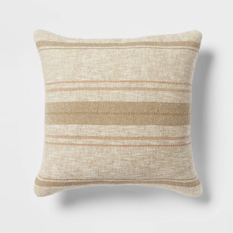 Euro Traditional Woven Stripe Decorative Throw Pillow Green - Threshold&#8482;, 1 of 8