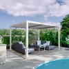 Kozyard Outdoor Aluminum Louvered Pergola – Rainproof Gazebo with Adjustable Roof, Perfect Sun Shade for Patio, Garden, or Backyard - 3 of 4
