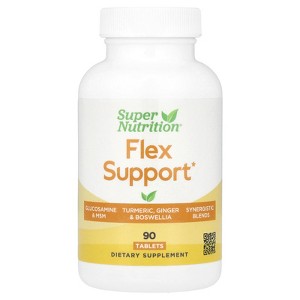 Super Nutrition Flex Support with Glucosamine HCI, Methylsulfonylmethane, Hyaluronic Acid, Turmeric and Boswellia, 90 Tablets - 1 of 3