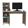 PAGED Computer Desk Modern Office Desk with 4-Layer Open Storage Shelves, Spacious Desktop for Office and Study, Multicolor - 3 of 4