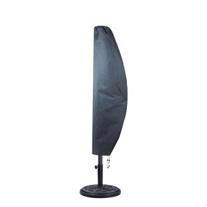 Summerset Shield Umbrella Cover Ultimate Protection for Your Outdoor Furniture AG28 Market 21.65"/23.62" x 112" Mercury - 1 of 4