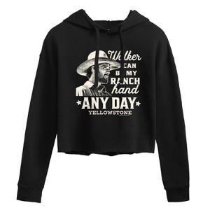 Women's - Yellowstone - Walker Ranch Hand Cropped Graphic Hoodie - 1 of 4