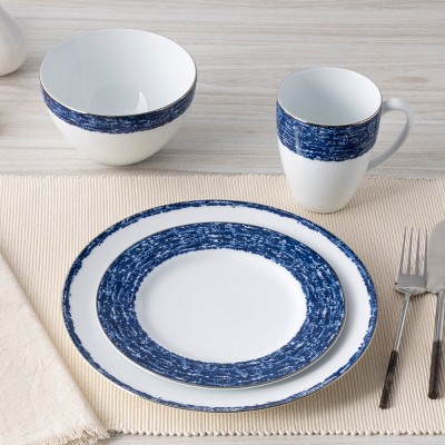 Blue and White Porcelain 4-Piece Place Setting
