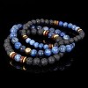 Crucible Men's Sodalite Stone with Hematite, Lava and Wood Bead Stretch Bracelets - 3 of 4