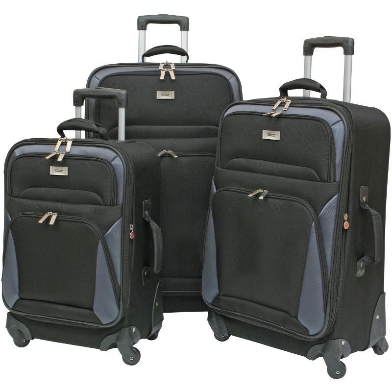 Geoffrey Beene Brentwood Collection 3 Pc Luggage Set, Black, 1 of 6