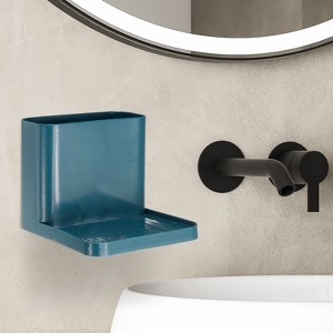 Unique Bargains Bathroom Drainage Hole Design Easy Installation Toothbrush Holder 1 Pc - 1 of 4