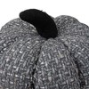 Northlight Knitted Fall Harvest Pumpkin - 7.5" - Gray and Black - 3 of 4