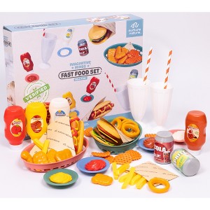 NurtureNature Imaginative Minds - Fast Food Set, 56pc Toy Food, 3+ - 1 of 4