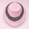 Ross-Simons 6-12mm Black Shell Pearl Graduated 3-Strand Necklace With Sterling Silver - 2 of 3